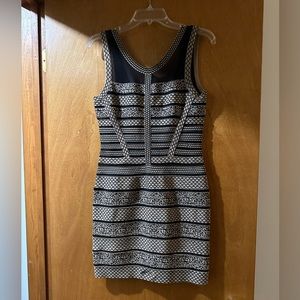 Dress black and nude